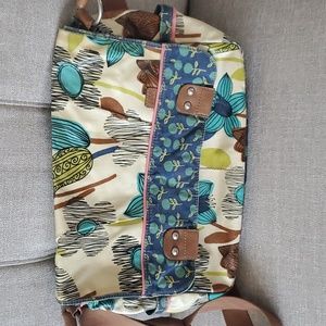 FOSSIL Key-per Y2K Coated Canvas Floral Messenger Bag